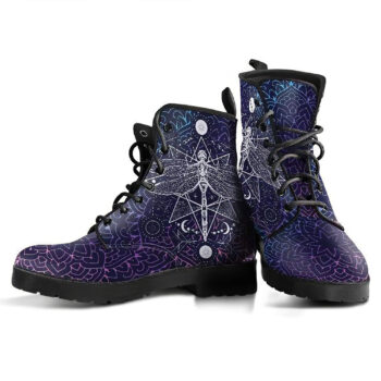 Dragonfly Mandala Womens Leather Boots 1