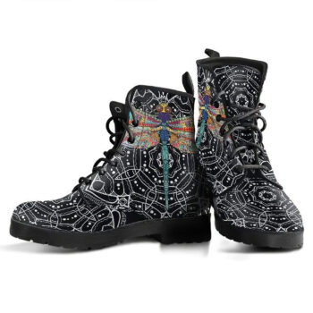 Dragonfly Mandala Womens Leather Boots