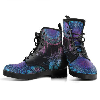 Dream Catcher Mandala Womens Leather Boots