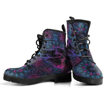 Elephant Mandala Womens Leather Boots