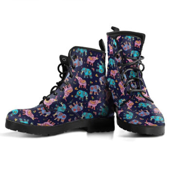 Elephant Pattern Handcrafted Boots