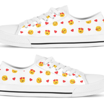 Emoji Smiley Shoes | Custom Low Tops Sneakers For Kids & Adults