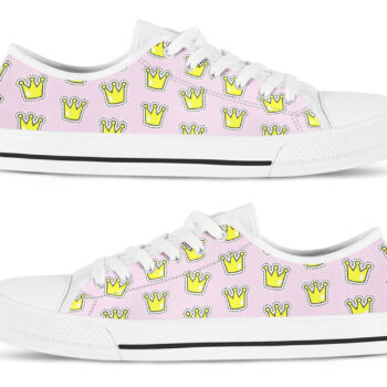 Princess Crown Shoes | Custom Low Tops Sneakers For Kids & Adults