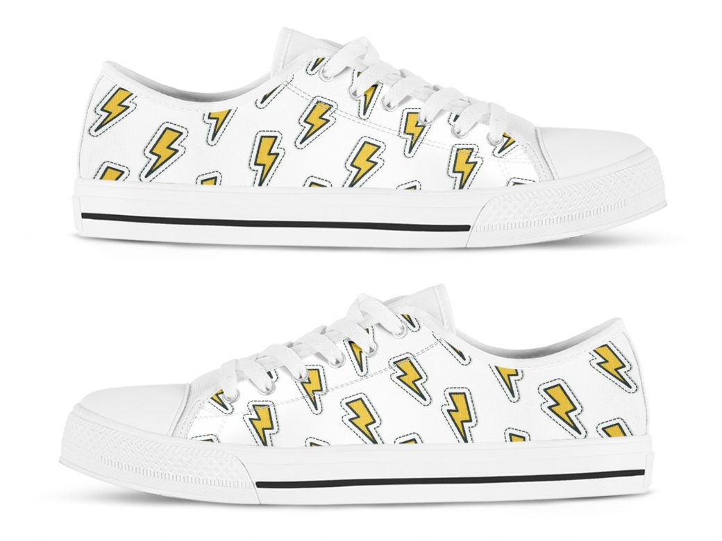 Thunder Flash Emoji Shoes | Custom Low Tops Sneakers For Kids & Adults