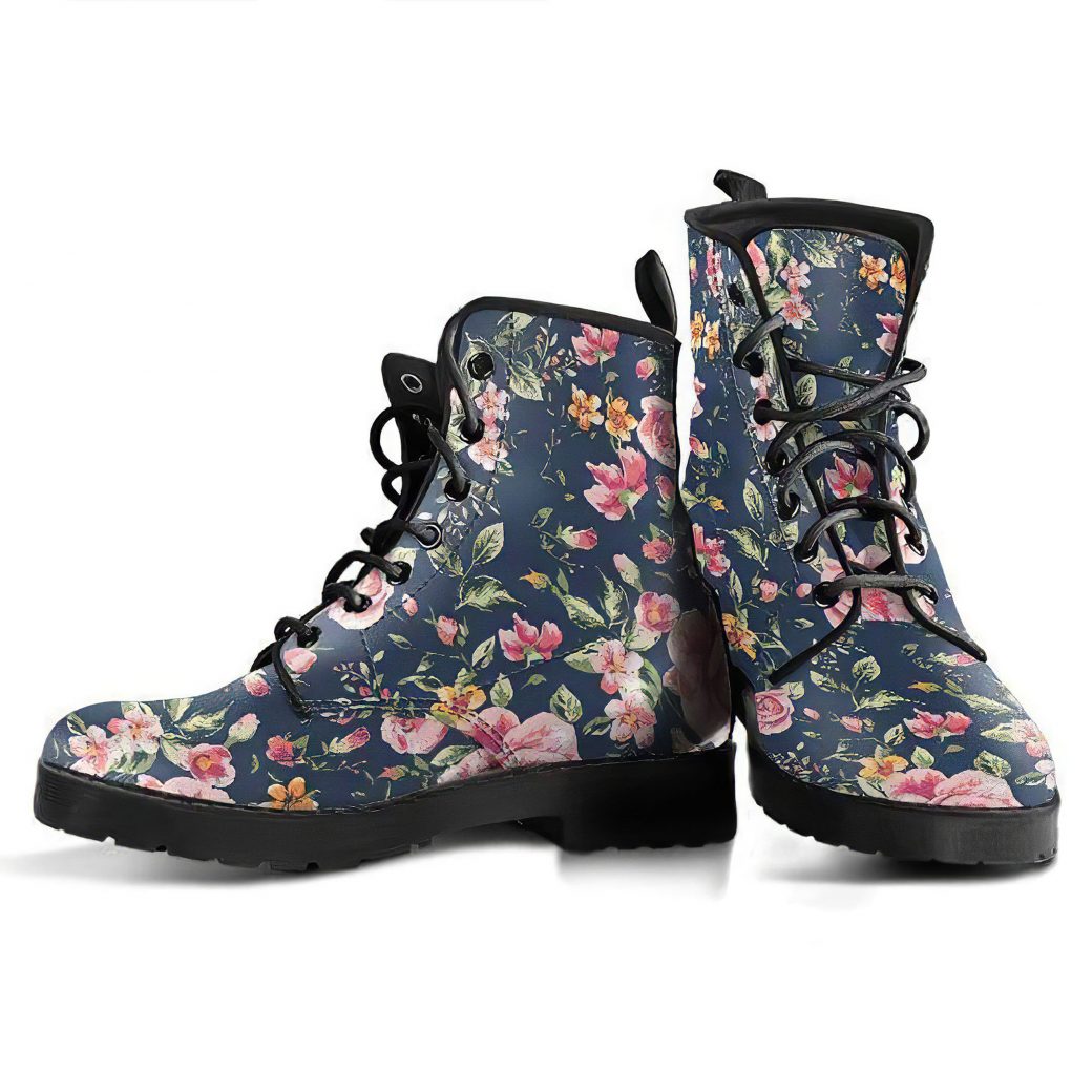 Floral Boots Womens | Vegan Leather 