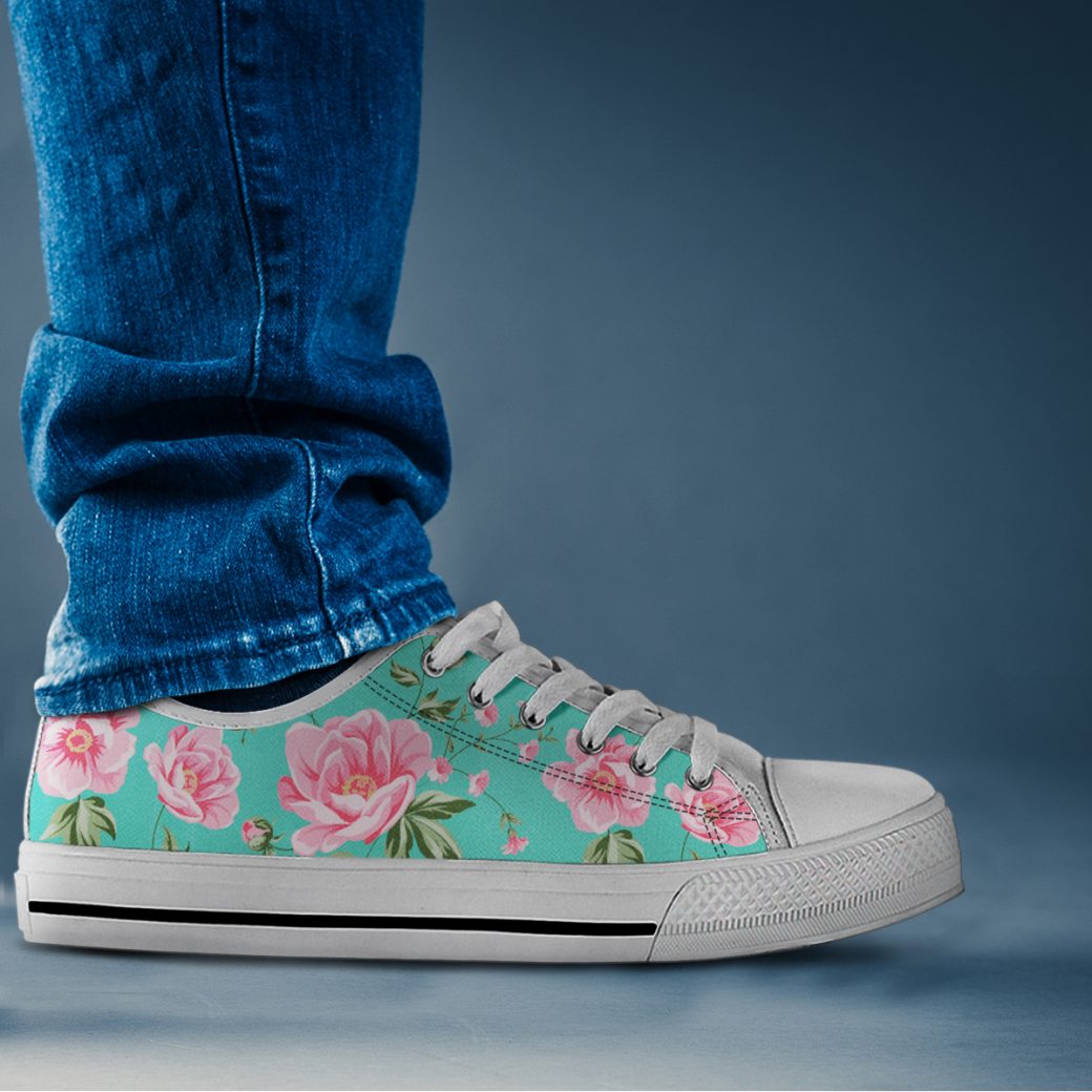Vintage Rose Shoes | Custom Low Top Sneakers For Kids & Adults