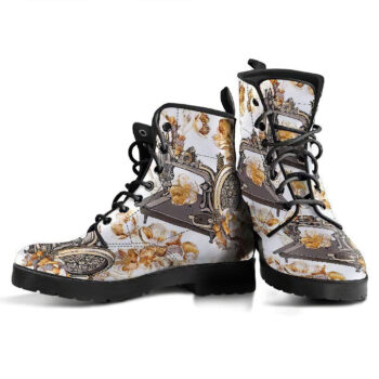 Floral Sewing Machine Handcrafted Boots