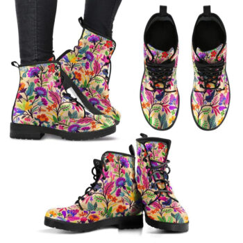 Floral Womens Leather Boots