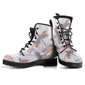 Flower Dragonfly Handcrafted Boots