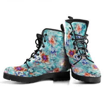 Flower Pattern Handcrafted Boots 1