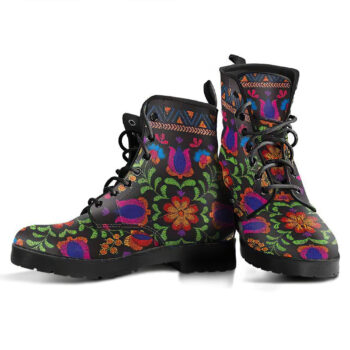 Flower Pattern Handcrafted Boots 2