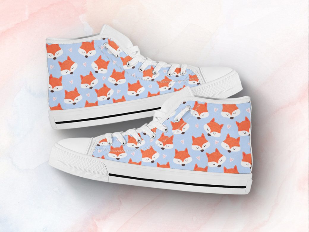 Fox Lover Shoes | Custom High Top Sneakers For Kids & Adults