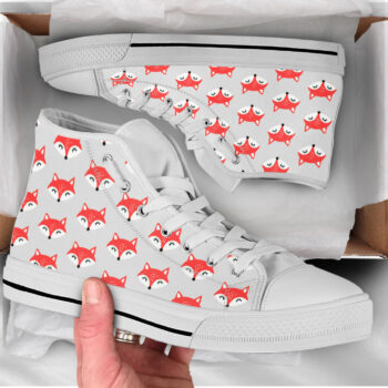 Fox Printed Shoes | Custom High Top Sneakers For Kids & Adults