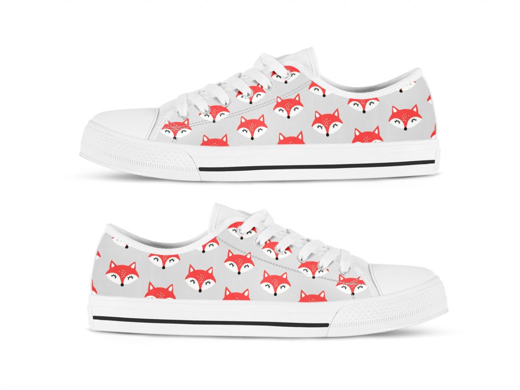 Fox Shoes | Custom Low Tops Sneakers For Kids & Adults