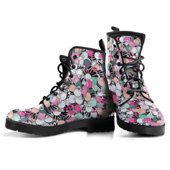 Funky Patterns In Candy Leather Boots For Women