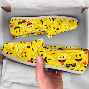 Casual Smiley Face Shoes | Custom Canvas Sneakers For Kids & Adults