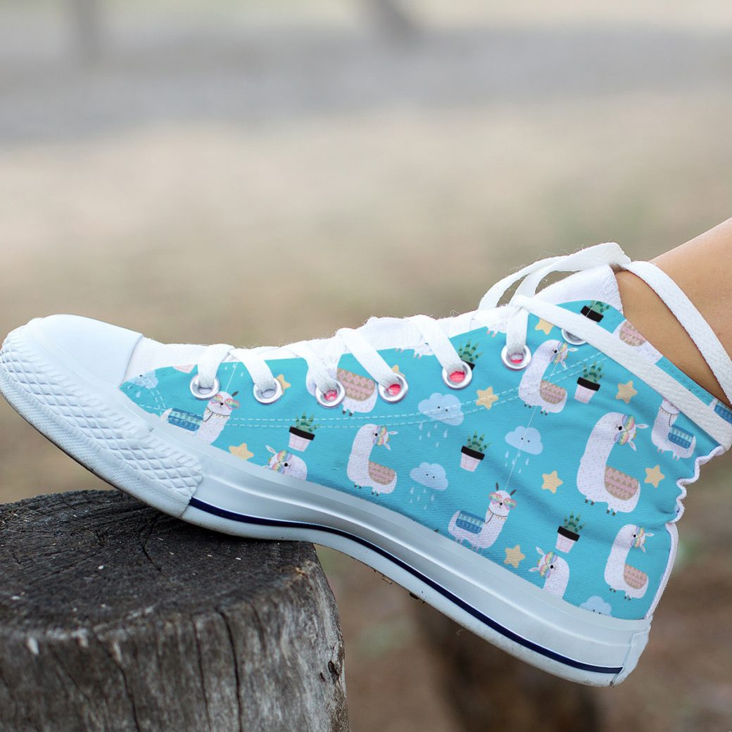 Llama Gift Shoes | Custom High Top Sneakers For Kids & Adults