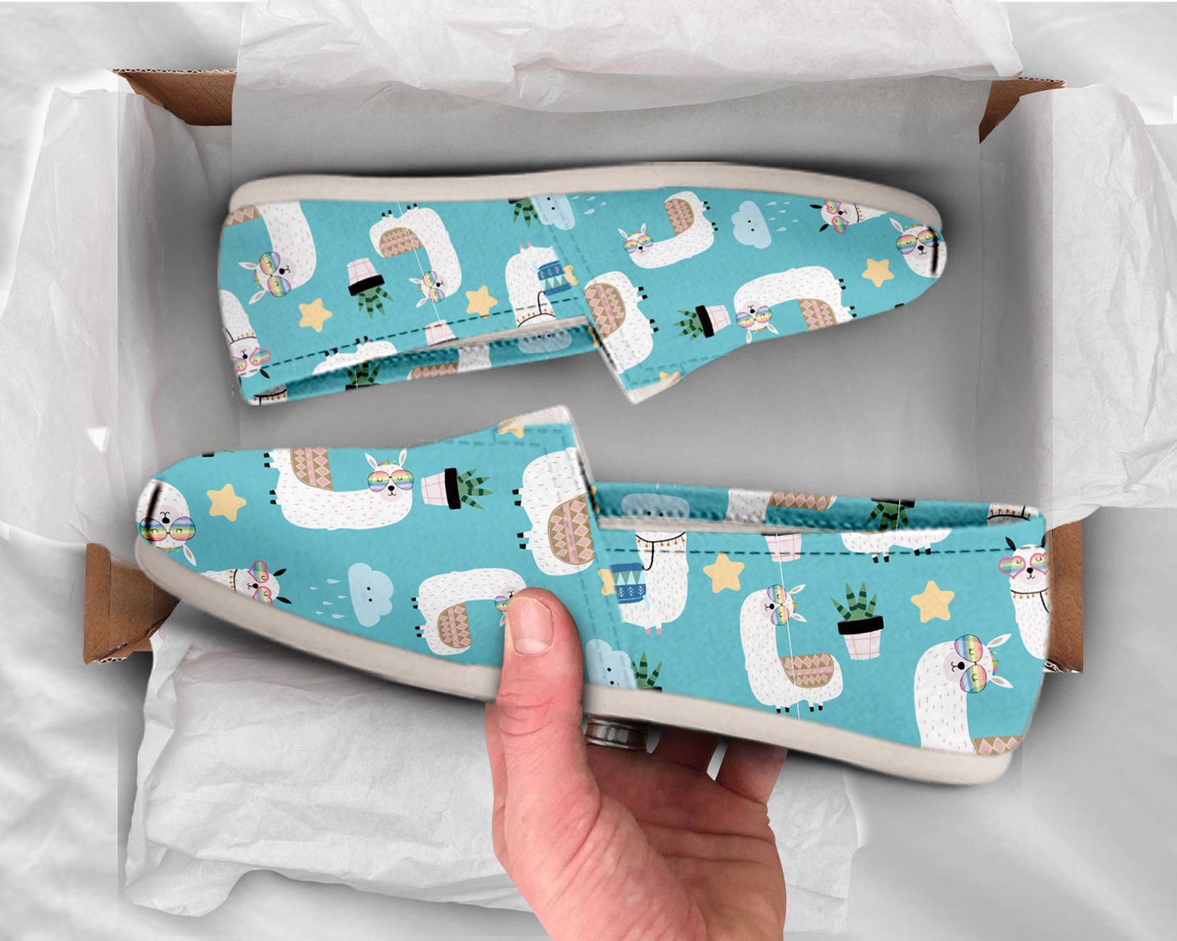 Slip-On Llama Shoes | Custom Canvas Sneakers For Kids & Adults
