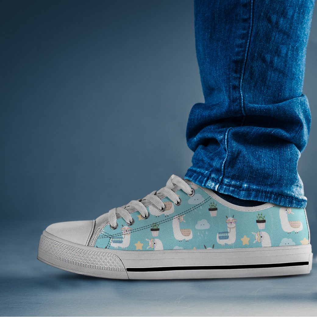 Funny Llama Shoes | Custom Low Tops Sneakers For Kids & Adults