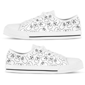 Boo Ghost Shoes | Custom Low Tops Sneakers For Kids & Adults