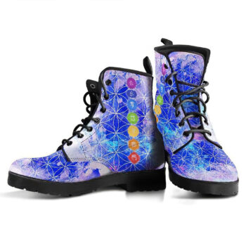 Glowing Chakra Womens Leather Boots