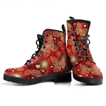 Gold Butterfly Handcrafted Boots