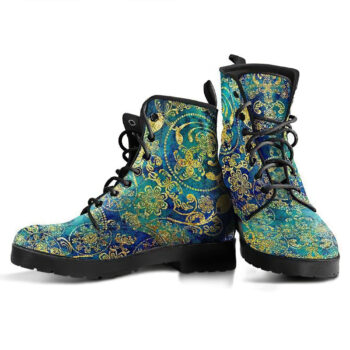 Gold Floral Handcrafted Boots