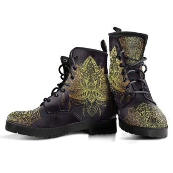 Gold Lotus Handcrafted Boots