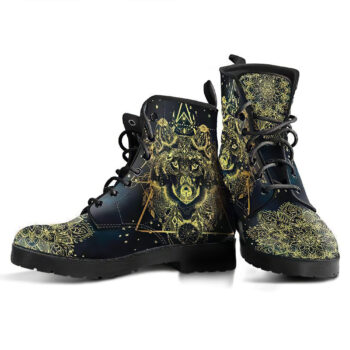 Golden Boho Wolf Handcrafted Boots