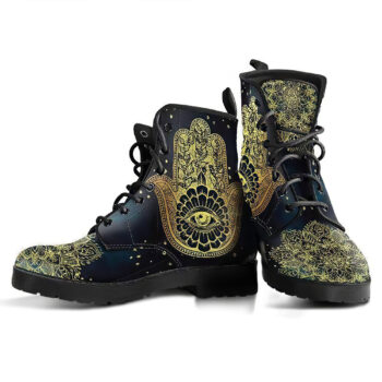 Golden Hamsa Hand Handcrafted Boots