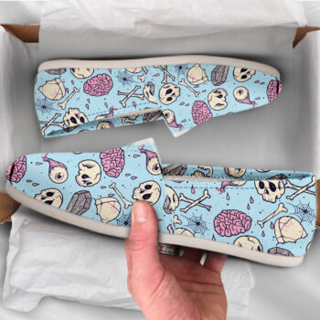 Skull Loafer Shoes | Custom Canvas Sneakers For Kids & Adults