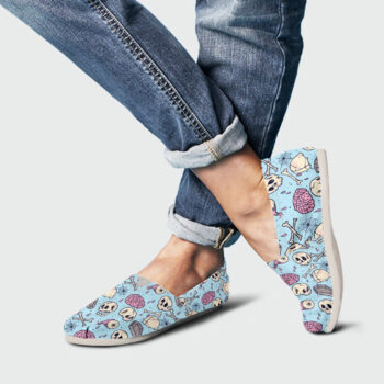 Skull Loafer Shoes | Custom Canvas Sneakers For Kids & Adults