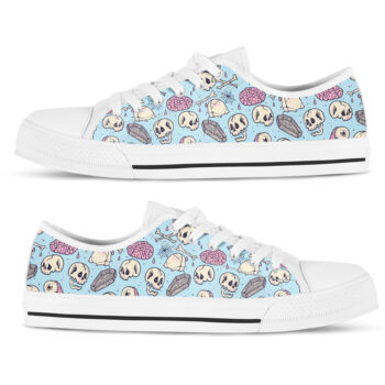 Cute Skull Shoes | Custom Low Tops Sneakers For Kids & Adults