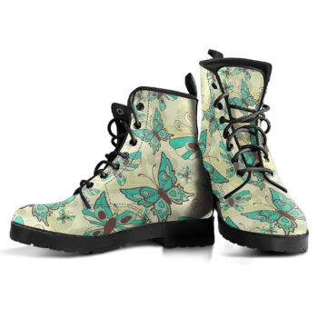 Green Butterfly Handcrafted Boots