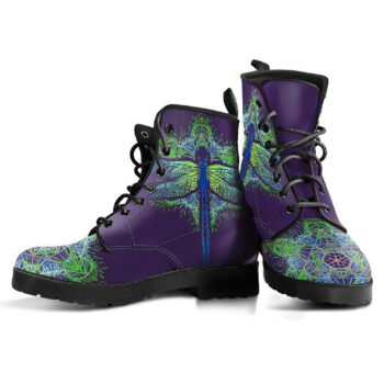 Green Dragonfly Handcrafted Boots 1