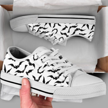 Halloween Bats Shoes | Custom Low Tops Sneakers For Kids & Adults