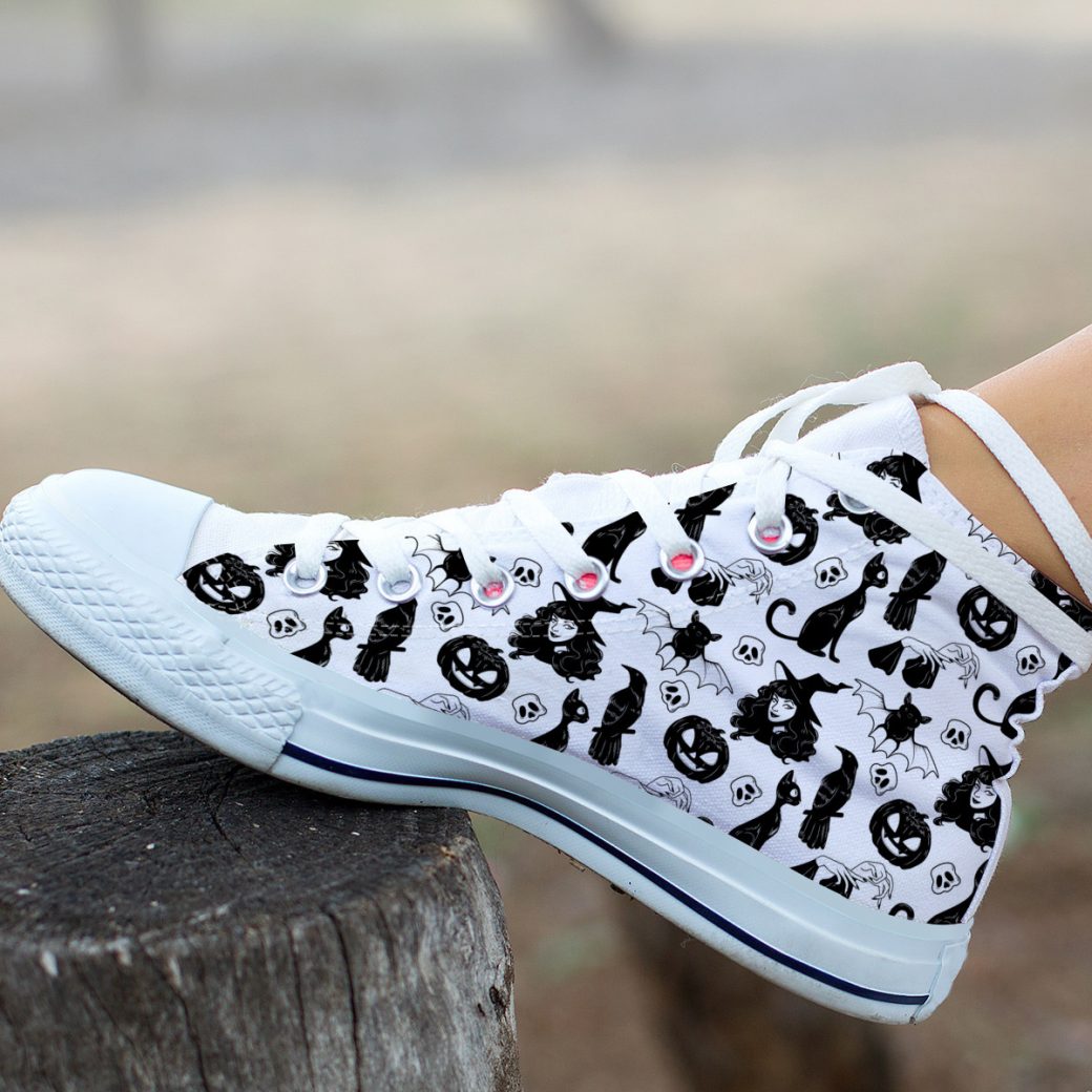 Halloween Witch Shoes | Custom High Top Sneakers For Kids & Adults