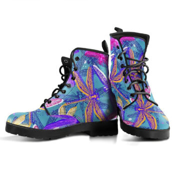 Handcrafted Dragonfly Pattern 5 Boots