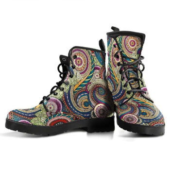 Henna Mandala Womens Leather Boots 1