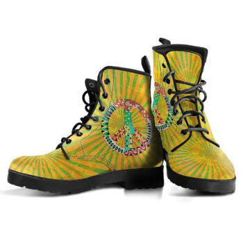 Hippie Peace Womens Leather Boots