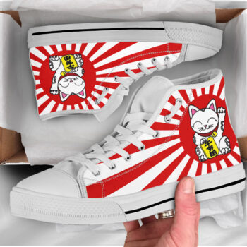 Japanese Cat Shoes | Custom High Top Sneakers For Kids & Adults