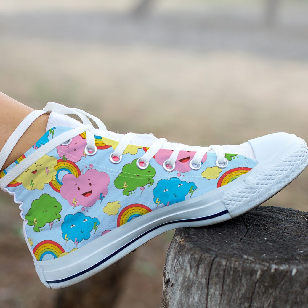 Cute Clouds Shoes | Custom High Top Sneakers For Kids & Adults