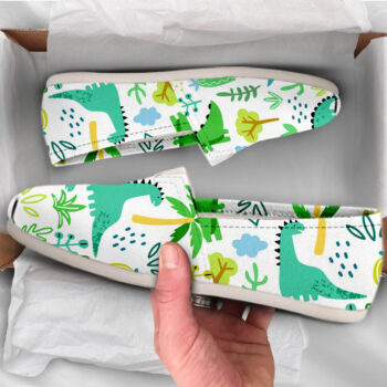 Dinosaur Summer Shoes | Custom Canvas Sneakers For Kids & Adults