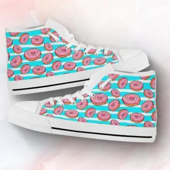 Kawaii Donuts Shoes | Custom High Top Sneakers For Kids & Adults