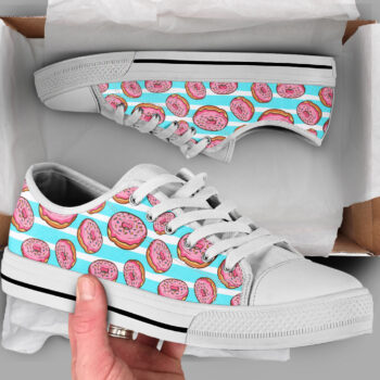 Donuts Kawaii Shoes | Custom Low Tops Sneakers For Kids & Adults