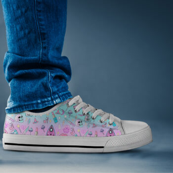 Pastel Goth Shoes | Custom Low Tops Sneakers For Kids & Adults