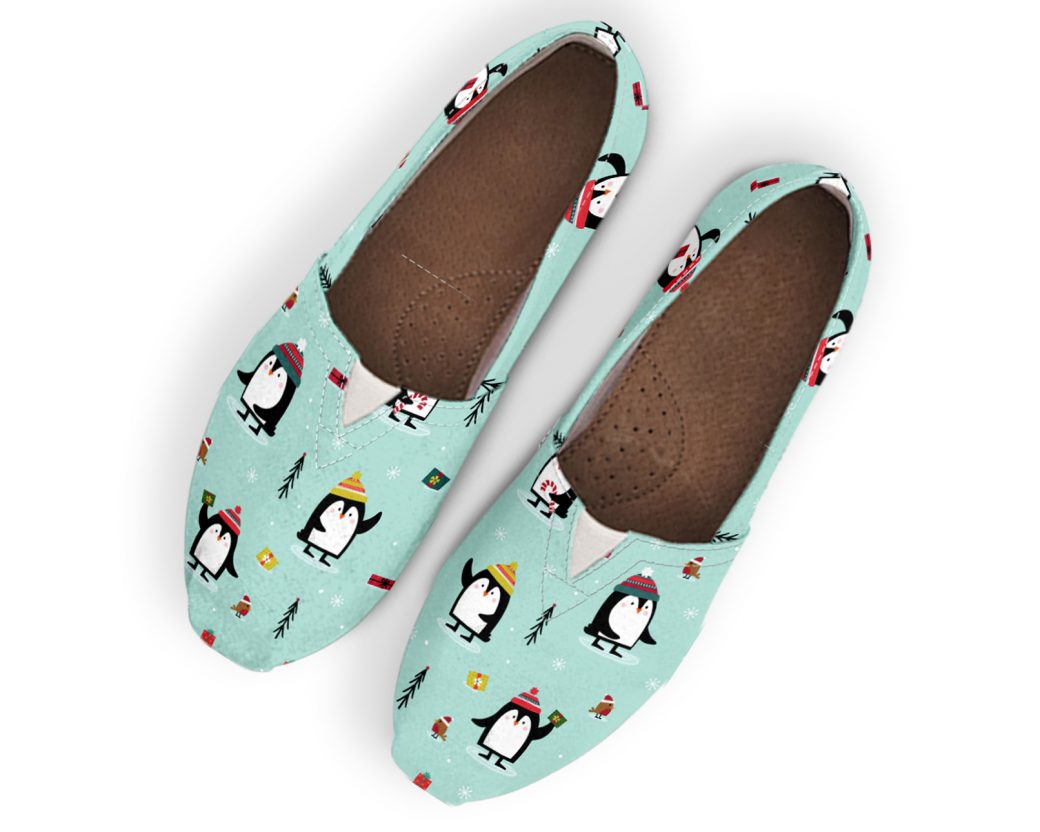 Penguin Casual Shoes | Custom Canvas Sneakers For Kids & Adults