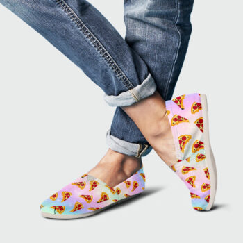 Kawaii Pizza Shoes | Custom Canvas Sneakers For Kids & Adults