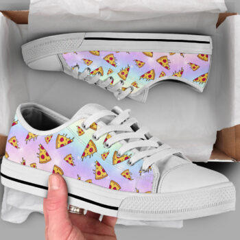 Pastel Punk Pizza Shoes | Custom Low Tops Sneakers For Kids & Adults
