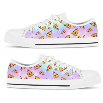 Pastel Punk Pizza Shoes | Custom Low Tops Sneakers For Kids & Adults